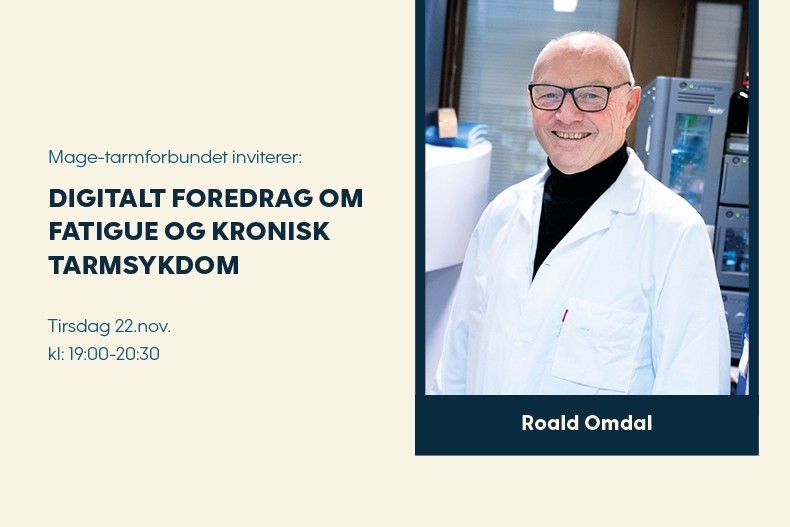 Bli med på digitalt foredrag om fatigue og kronisk tarmsykdom Bli med på digitalt foredrag om fatigue og kronisk tarmsykdom